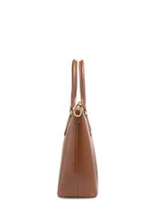 Brązowa skórzana torebka shopper TORES-1104-89(W25)-03