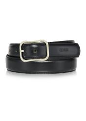 Black leather women's belt PASDS-0317-99(Z24)-02