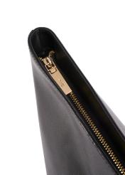 Duża skórzana torebka damska shopper TORES-1258-99(W26) - zbliżenie na detal, na białym tle.