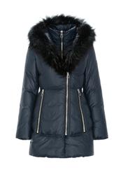 Women's winter jacket with natural fur KURDT-0255-69(Z20)-03