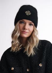 Czarna czapka damska z logo OCHNIK CZADT-0076-98(Z23)