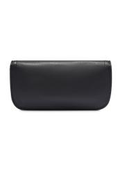 Skórzane etui w kolorze czarnym PORMS-0698-99(W26), widok produktu od tyłu na białym tle.