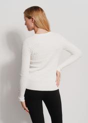 Kremowy sweter damski SWEDT-0212A-12(Z25)