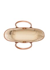 Słomkowa duża torebka damska TOREC-1229-1E(W26), widok produktu z góry, na białym tle. 