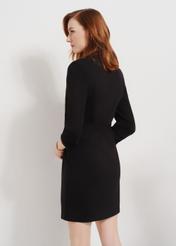 Black wrap dress SUKDT-0203-99(Z24)-04