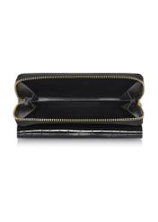 Duży czarny portfel damski croco POREC-0351-97(Z23)