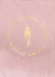 Różowy T-shirt damski z logo OCHNIK TSHDT-0081-34(Z21)