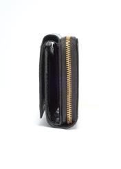 Czarny skórzany portfel damski croco PORES-0956-99(W25)