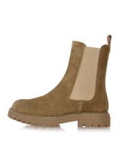 Suede Chelsea boots in dark beige BUTYD-1010-82(Z24)-05