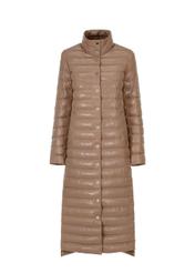 Zimowy pikowany płaszcz damski ze skóry KURDS-0341-1239(Z22)