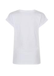 Biały T-shirt damski z wilgą TSHDT-0097-11(W22)-03