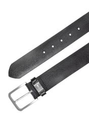 Navy blue leather men's belt PASMS-0129-69(Z24)