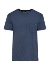 Granatowy bawełniany t-shirt męski TSHMT-0121-69(W25)-04