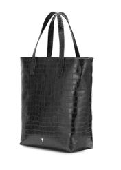 Torebka shopper damska croco TORES-0701E-99(Z25), widok skosu produktu na białym tle.