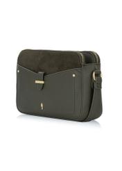 Green three-compartment women's bag TOREC-0830-51(Z24)-02