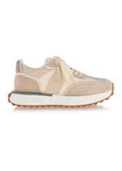 Beige women's leather sneakers BUTYD-1141-81(Z24)-03