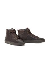 Brązowe skórzane buty sportowe męskie BUTYM-0520-89(Z25)