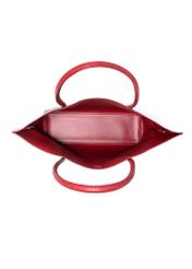 Czerwona torebka shopper damska TOREC-0938B-41(Z25), widok produktu od góry na białym tle.