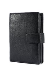 Czarny skórzany portfel męski PORMS-0650-99(W25)