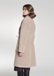 Płaszcz wełniany damski z troczkami FUTDW-0004-81(Z21)