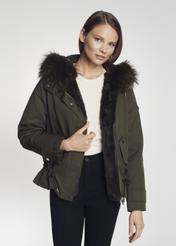 Women's down parka with a lining KURDT-0337-51(Z21)-01