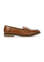 Skórzane mokasyny damskie w kolorze camelu BUTYD-1067-24(W25)-01