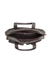 Brązowa skórzana teczka męska TORMS-0521-1H(Z26), widok produktu w środku na białym tle.