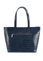 Damska granatowa torebka shopper skórzana TORES-0939F-7D(W26)