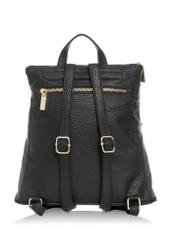 Czarny plecak damski z suwakami TOREC-0846-99(Z23)