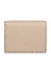 Beżowy skórzany portfel damski z ochroną RFID PORES-0807RFID-82(W24)