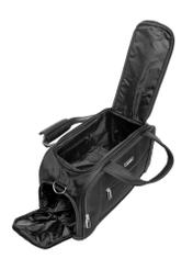 Czarna torba męska z nylonu TORMN-0420-99(W26), widok produktu w środku na białym tle.