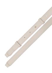 Mała beżowa torebka damska TOREC-0882-1B(W26), widok paska produktu na białym tle.