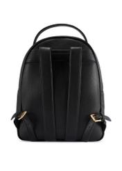 Czarny średni plecak damski croco TOREC-0920-9G(W26), widok produktu od tyłu na białym tle.