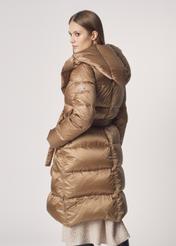 Women's beige winter jacket KURDT-0332-82(Z21)-04