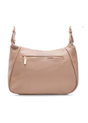Torebka shopper na ramię w kolorze camelu TOREC-0885B-81(Z25), widok produktu od tyłu na białym tle.