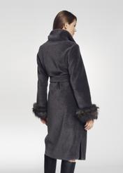 Płaszcz wełniany damski z zapięciem na zatrzaski FUTDW-0005-91(Z21)