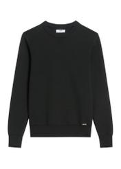 Czarny sweter męski SWEMT-0217-99(Z26), widok produktu z przodu na białym tle.