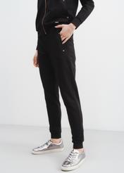 Czarne dresowe spodnie damskie SPODT-0081-99(W23)-01