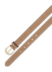 Ciemnobeżowy skórzany pasek damski PASDS-0303-1C(W26)