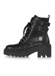 Black leather women's high-heeled boots BUTYD-1110-99(Z24)-03