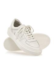 White leather men's sports shoes BUTYM-0464-11(Z24)-07