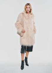 Pink women's fur coat FUTDP-0053-34(Z24) pic. 1