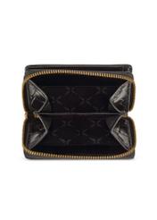 Czarny portfel damski croco PORES-0888-9G(W26), widok produktu w środku na białym tle.