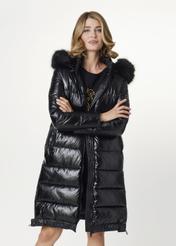 Women's quilted jacket with hood KURDT-0334-98(Z23)-01