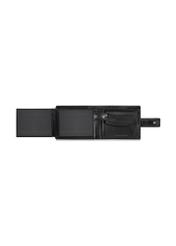 Black leather men's wallet PORMS-0622-99(Z24)-08