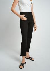 Czarne spodnie jeansowe damskie SPODT-0078-99(W24)
