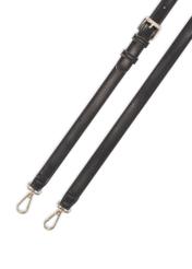 Mała czarna torebka listonoszka damska TOREC-1185-99(W26), widok paska produktu na białym tle.