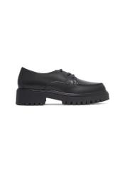 Czarne skórzane buty damskie BUTYD-1310-99(Z26), widok produktu z boku na białym tle.