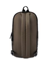 Męska torba na ramię w kolorze khaki TORMN-0416-8D(W26) - widok produktu z tyłu, na białym tle.