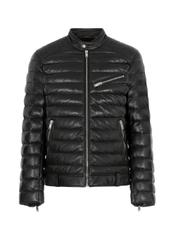 Men's quilted leather down jacket KURMS-0249-5480(Z24)-04